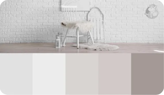 paleta bieli i szarości